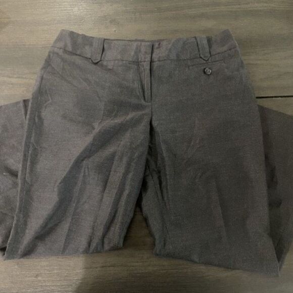 Ann Taylor loft petites size 12P style Julie gray stripes - Picture 3 of 7